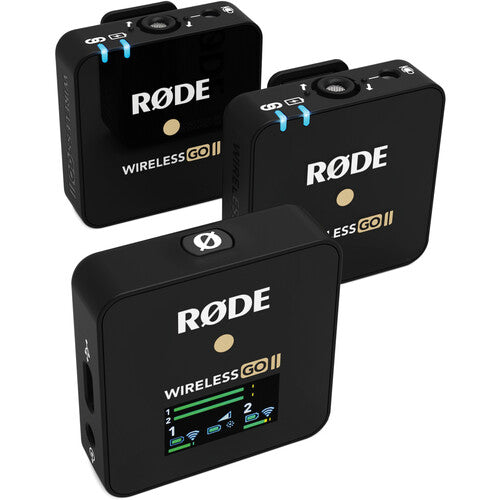 RODE Wireless GO II 2-Person Compact Digital Wireless Microphone System/Recorder (2.4 GHz, Black)