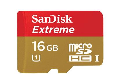 SanDisk 16GB Extreme Micro SDHC UHS-I Card -80mbs